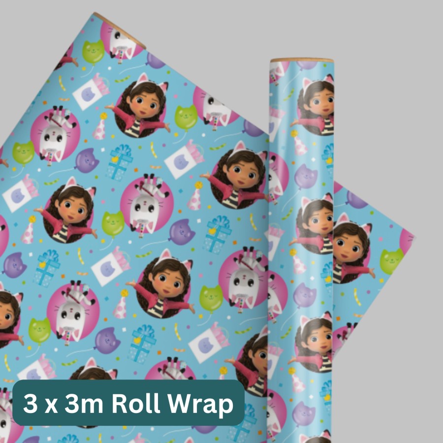 Click to view product details and reviews for Gabbys Dollhouse 3m Roll Wrapping Paper 3 Pack Bundle.