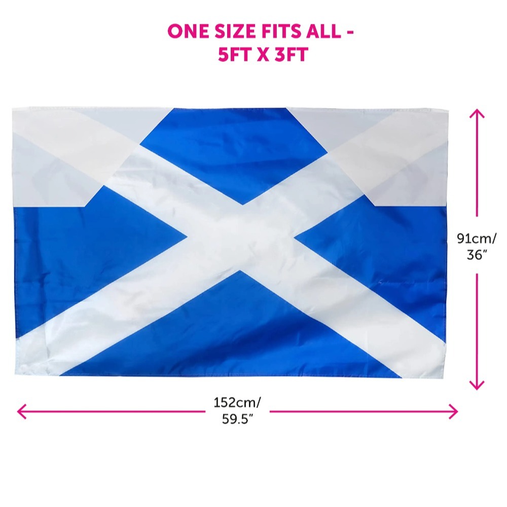 Adults Scotland Supporter Costume Set | 3 Pcs | Kilt, Cone Hat & Flag Cape