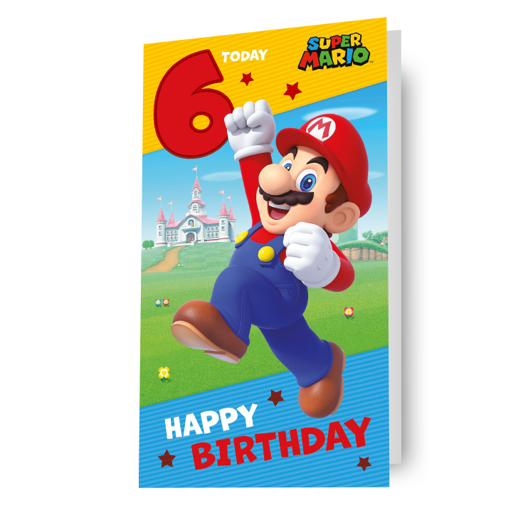Click to view product details and reviews for Super Mario Age 6 Birthday Card.