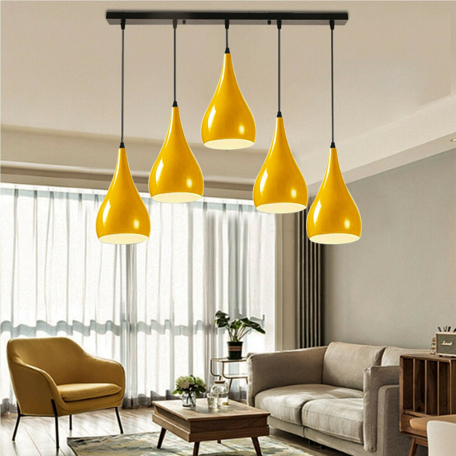 Click to view product details and reviews for Yellow 5 Outlet Ceiling Light Fixtures Black Hanging Pendant Lighting1624.