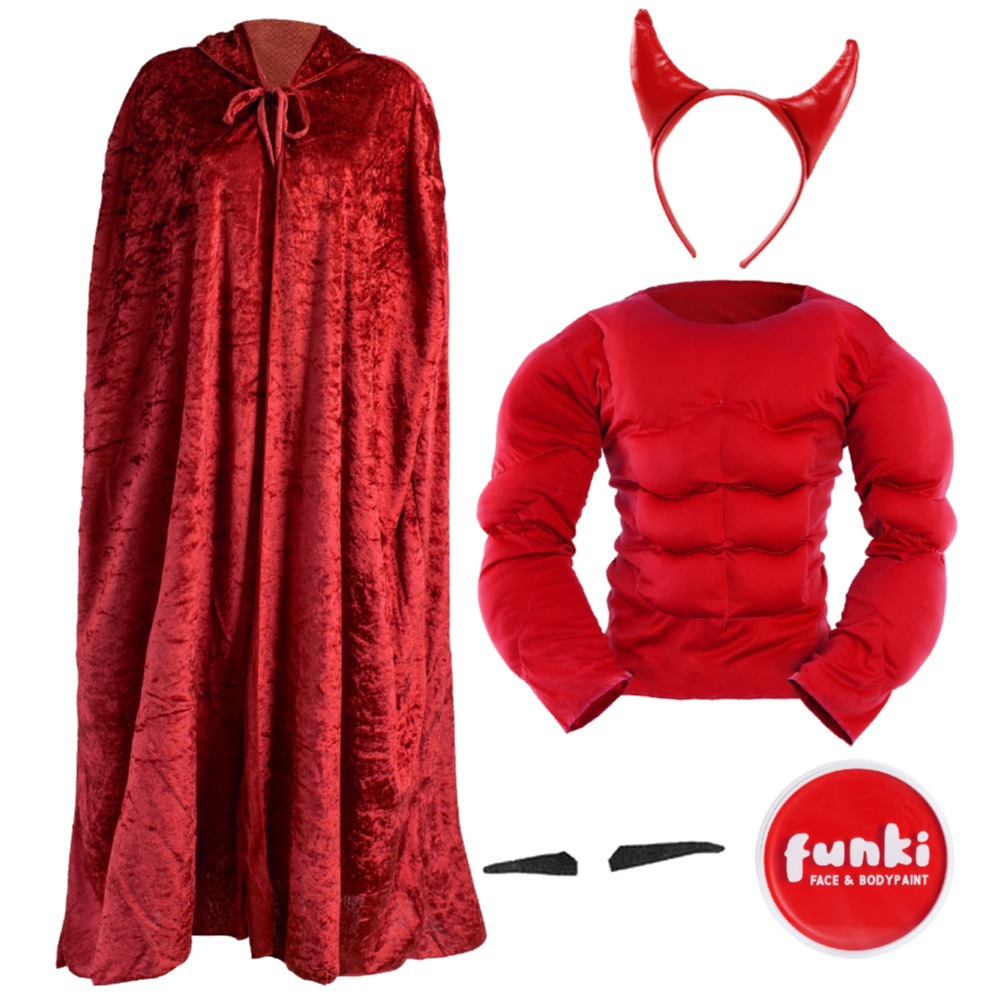 Click to view product details and reviews for Red Devil Set With Horns Headband Wings Standard.