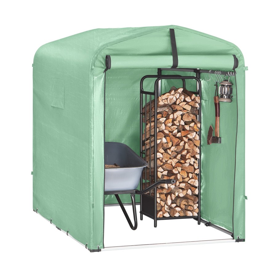 SoBuy KLS11-GR, Bike Storage Outdoor, Waterproof Bicycle Shelter, Outdoor Bike Storage Shed, Motorbike Storage Tent, Garden Shed for Bikes, Motorcycles, and Tools, Green, 120x176x163 cm