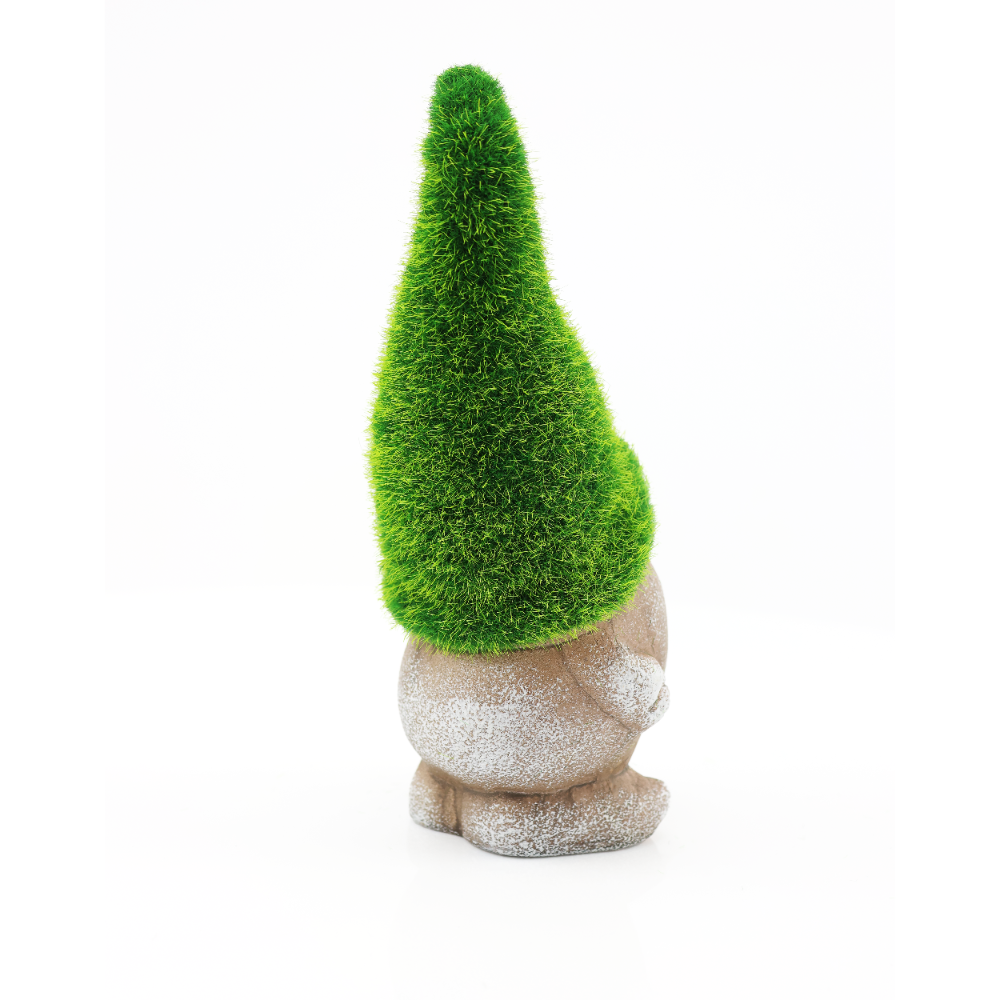 Style 2 Flower - 18cm Flock Grass Garden Gonk Gnome Ceramic Outdoor Ornament Statue Decoration