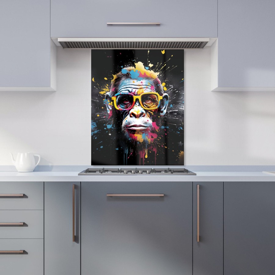 Click to view product details and reviews for Coloured Splashart Monkey Face Kitchen Splashback W600mm X H750mm.