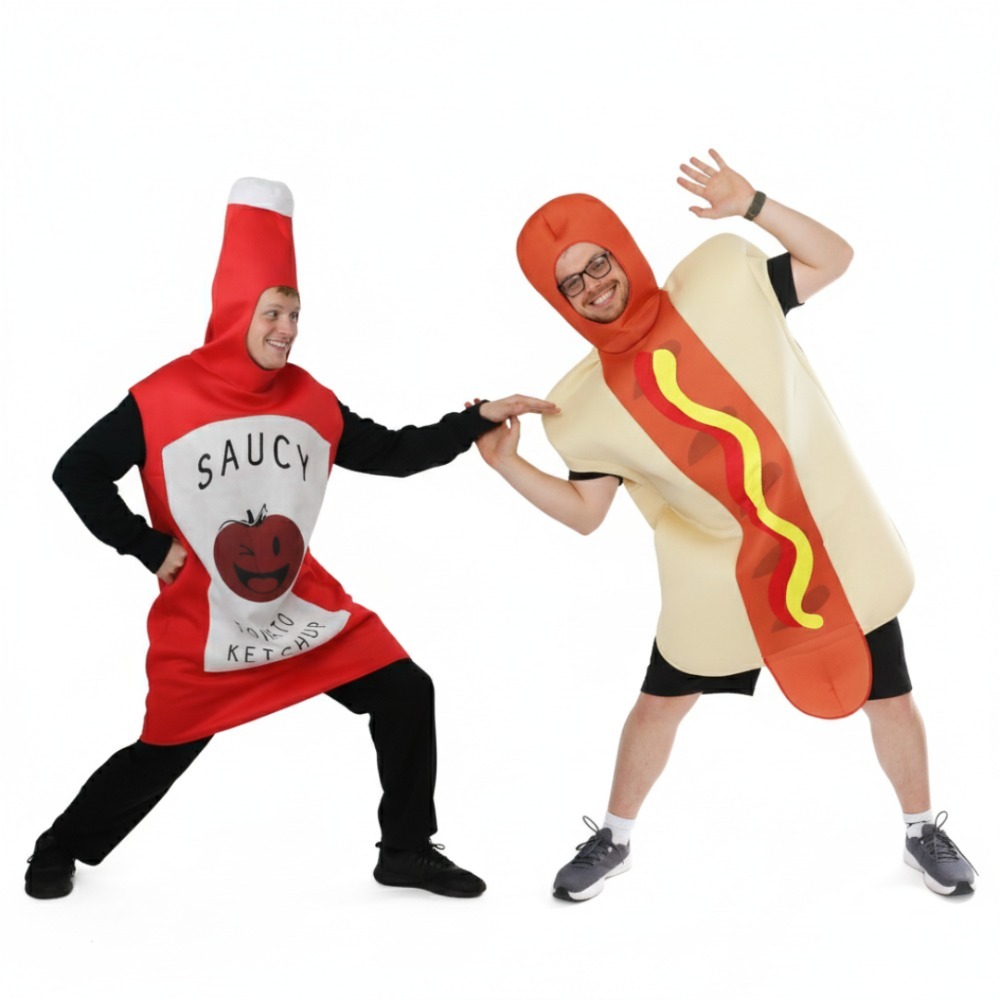 Click to view product details and reviews for Adults Novelty Hotdog Ketchup Duo Costume Standard.