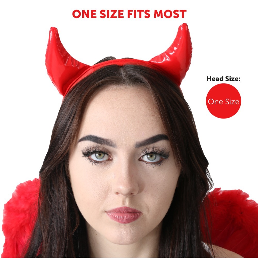 Devil Costume Set | 2 Pcs | Red Horns & Cape