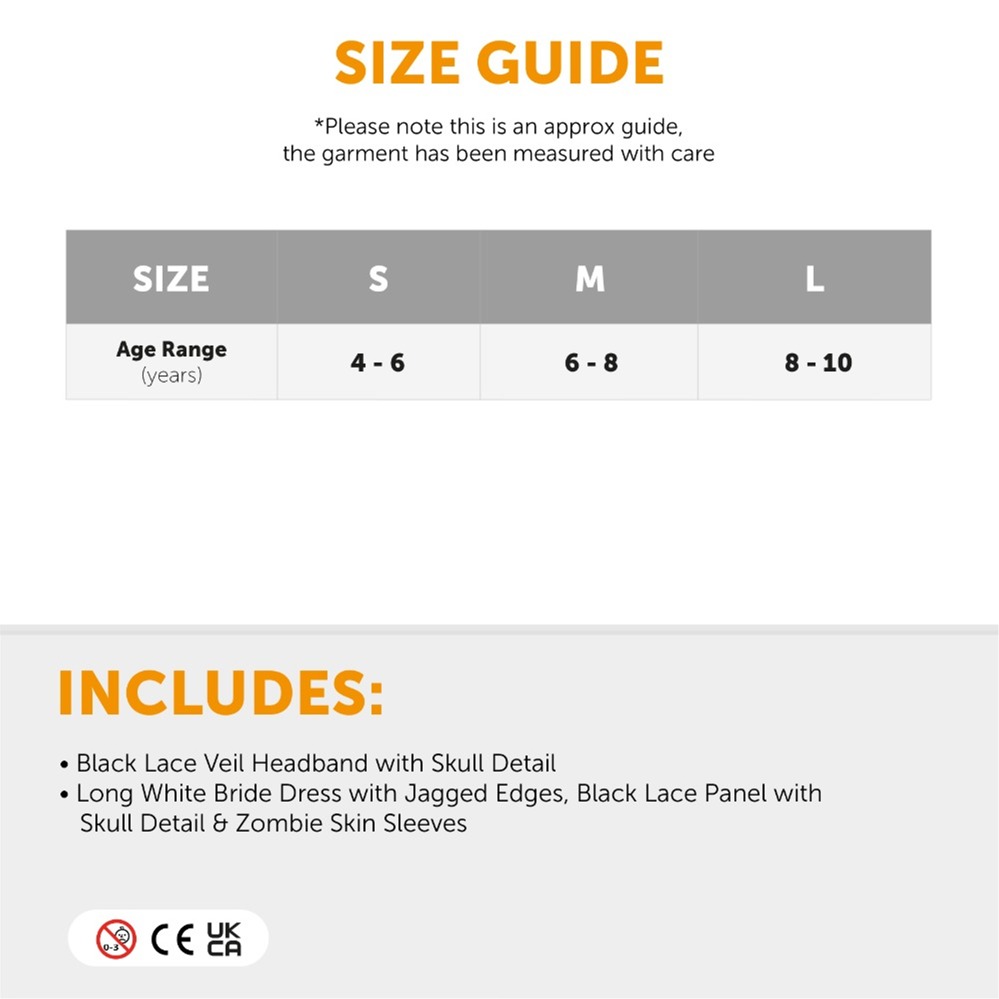 Girls Zombie Bride Costume
