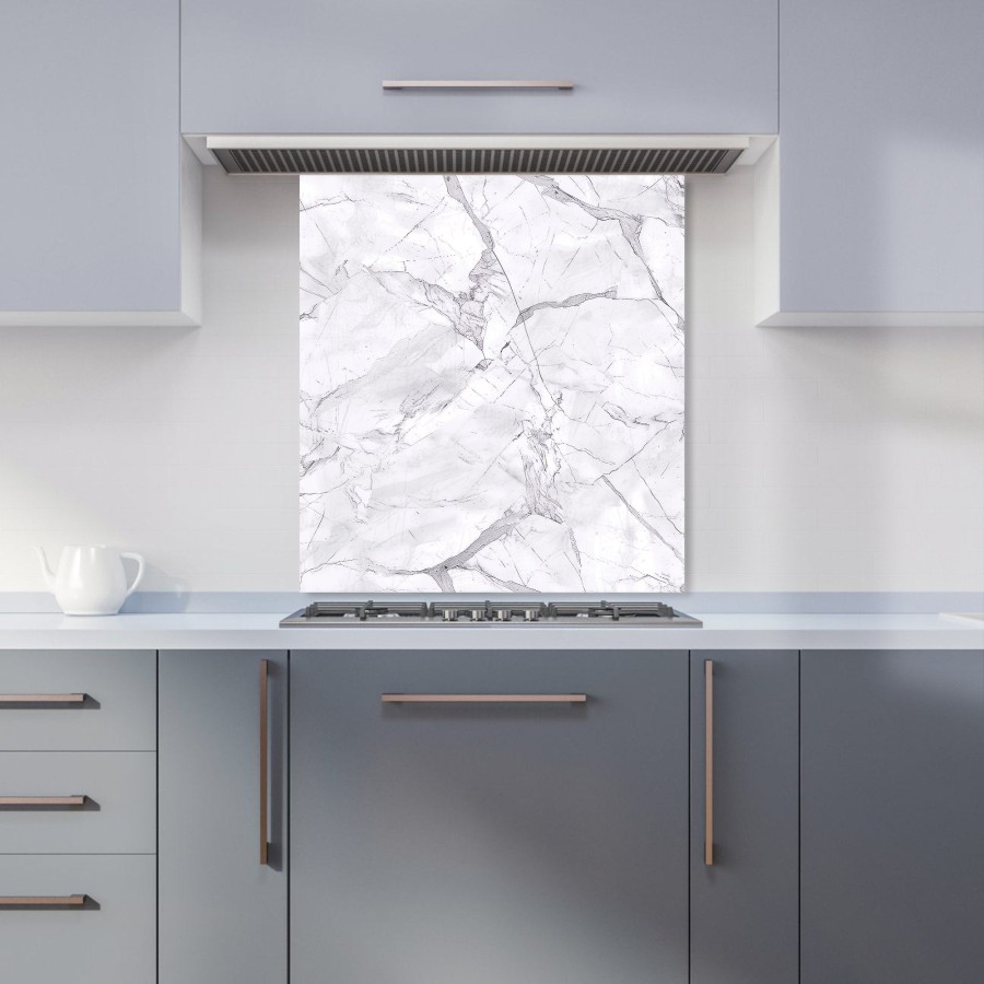 Click to view product details and reviews for Light Grey Marble Effect Kitchen Splashback W600mm X H650mm.