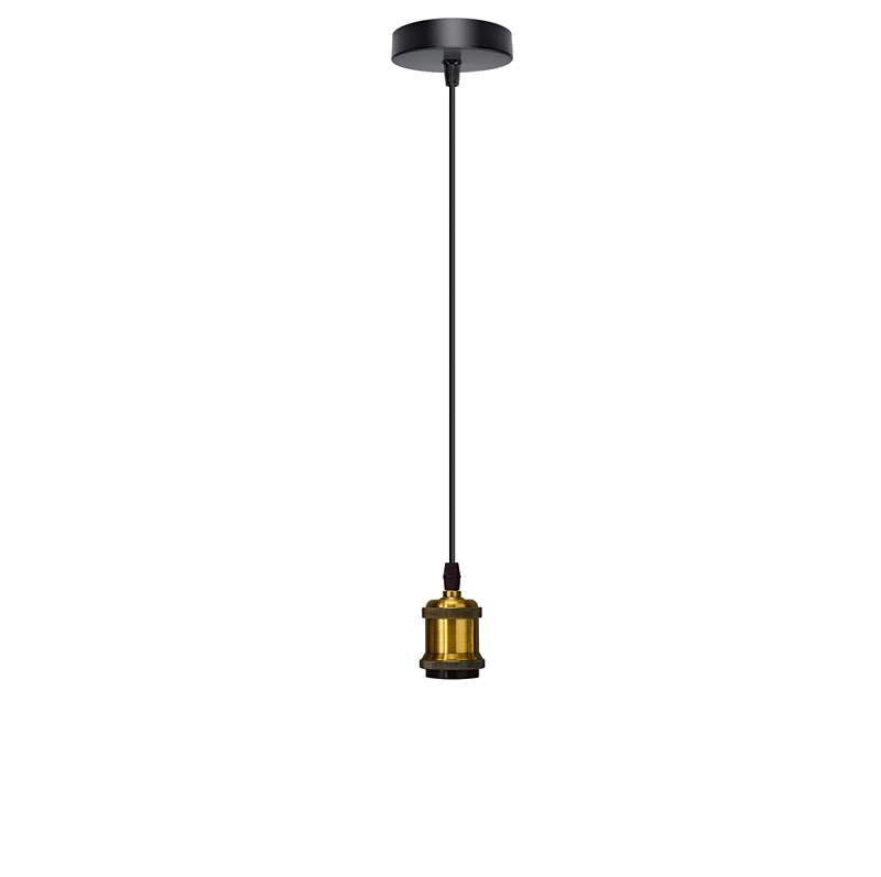 Coffire Vintage Industrial Style Yellow Brass Ceiling E27 Pendant Lamp Holder Fitting~4908 - 1M - 2Pack - With Bulb