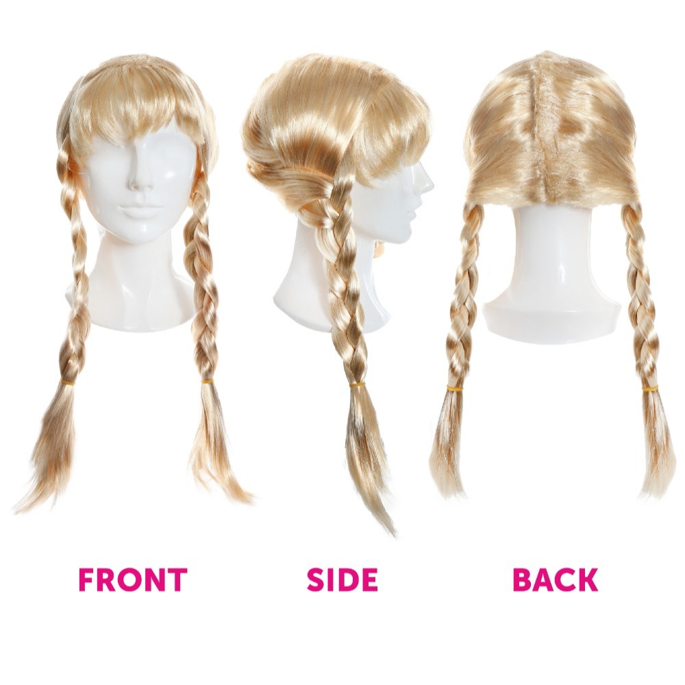 Ladies Sunshine Costume | 4 Pcs | T-Shirt, Plait Wig, Bows & Face Paint