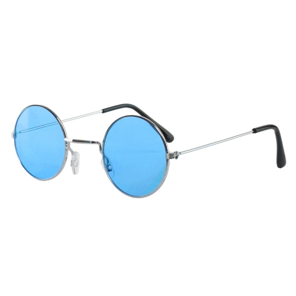 Circular Glasses with Blue Lens