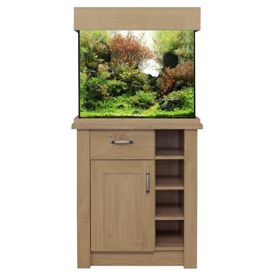 Aqua One Yorkshire Oak Style Aquarium Fish Tank with Cabinet 63cm 110L