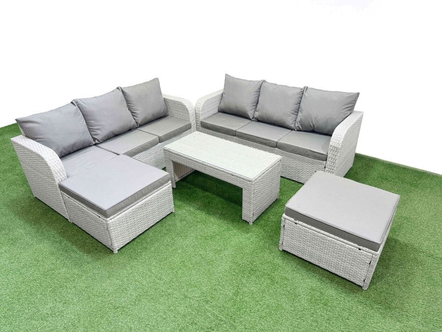 Click to view product details and reviews for Fimous Outdoor Garden Furniture Sets 8 Seater Wicker Rattan Furniture Sofa Sets With Oblong Coffee Table High Back Lounge Sofa 2 Big Footstool Light G. Click to view product details and reviews for Fimous Outdoor Garden Furniture Sets 8 Seater Wicker Rattan Furniture Sofa Sets With Oblong Coffee Table High Back Lounge Sofa 2 Big Footstool Light G.