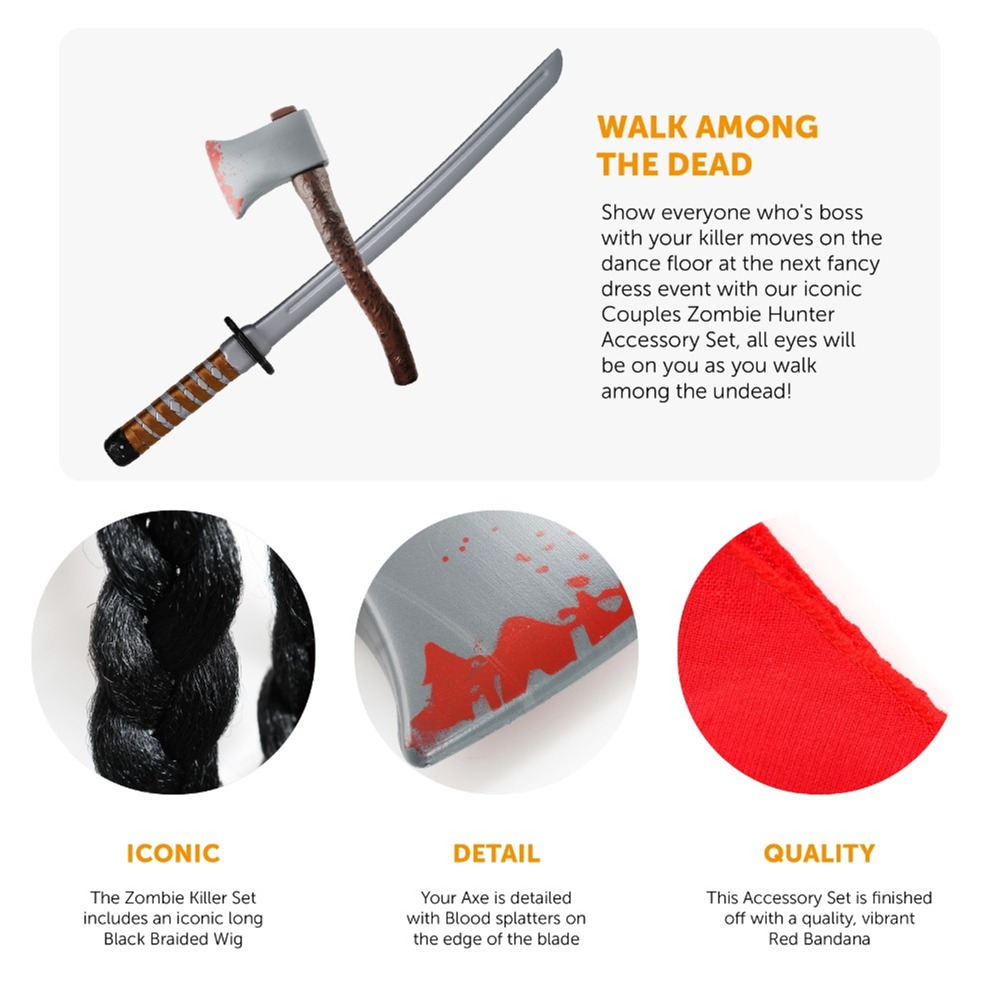 Couples Zombie Hunter Accessory Set