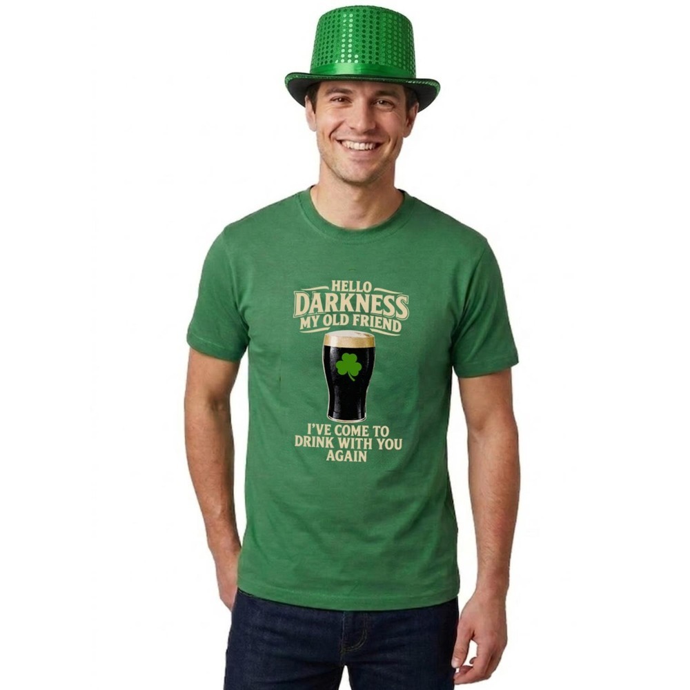 Click to view product details and reviews for Adults Funny St Patricks Day Costume Sequin Top Hat T Shirt “hello Darkness My Old Friend Ive Come To Drink With You Again” Green Tee With. Click to view product details and reviews for Adults Funny St Patricks Day Costume Sequin Top Hat T Shirt “hello Darkness My Old Friend Ive Come To Drink With You Again” Green Tee With.