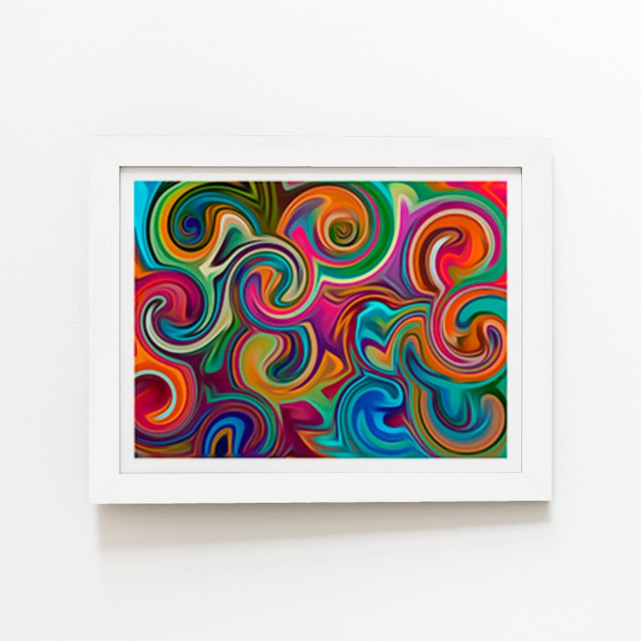 8" x 10" / White frame