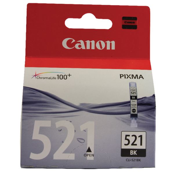 Canon Cli521Bk Cartridge 9Ml Black - CO57747