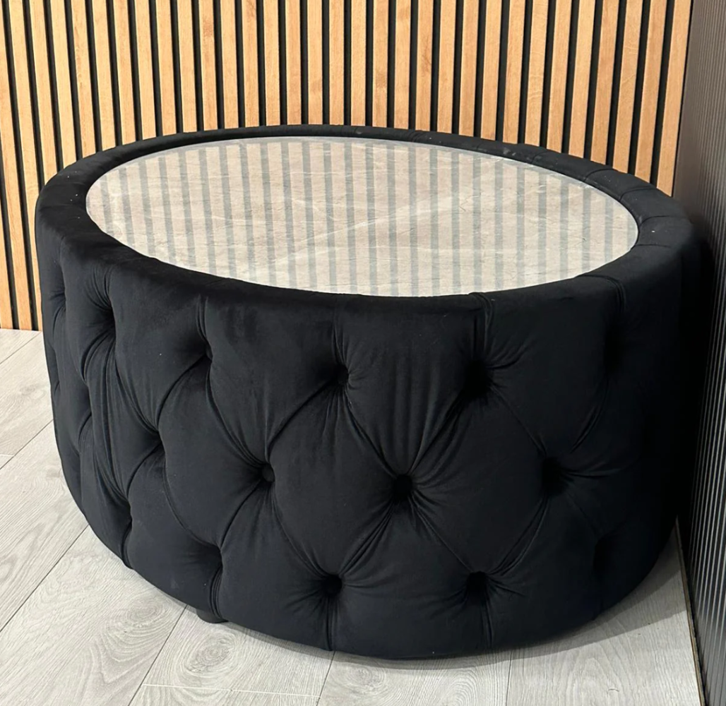 Click to view product details and reviews for Upholstered Sintered Stone Top Coffee Table.