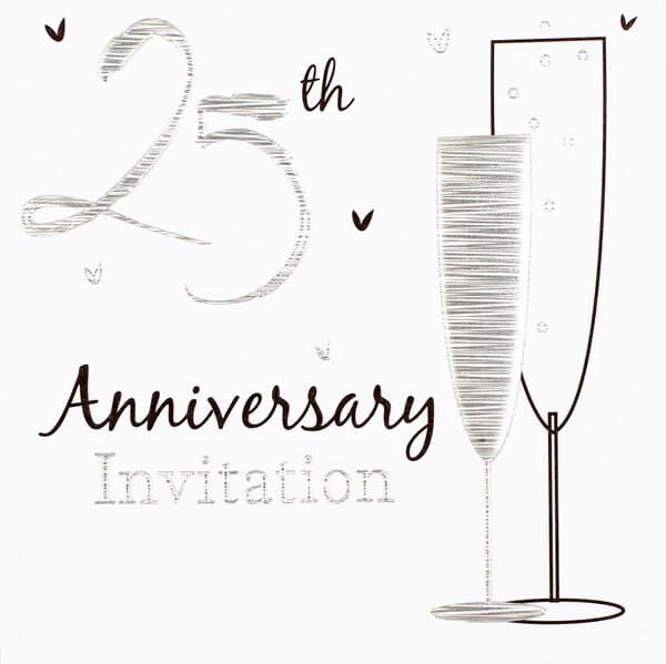 Click to view product details and reviews for Card Wedding Anniversary Silver Invitation.