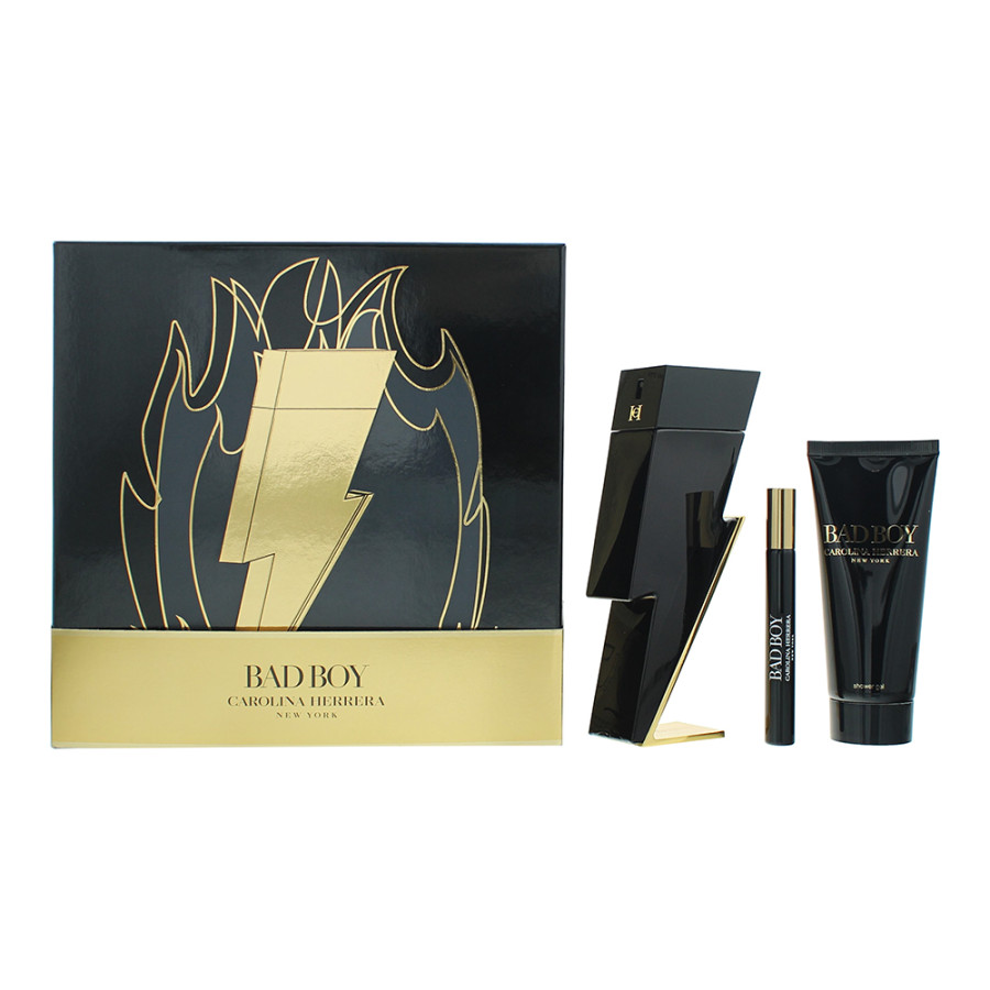Carolina Herrera Bad Boy Eau De Toilette 100ml Gift Set for Him