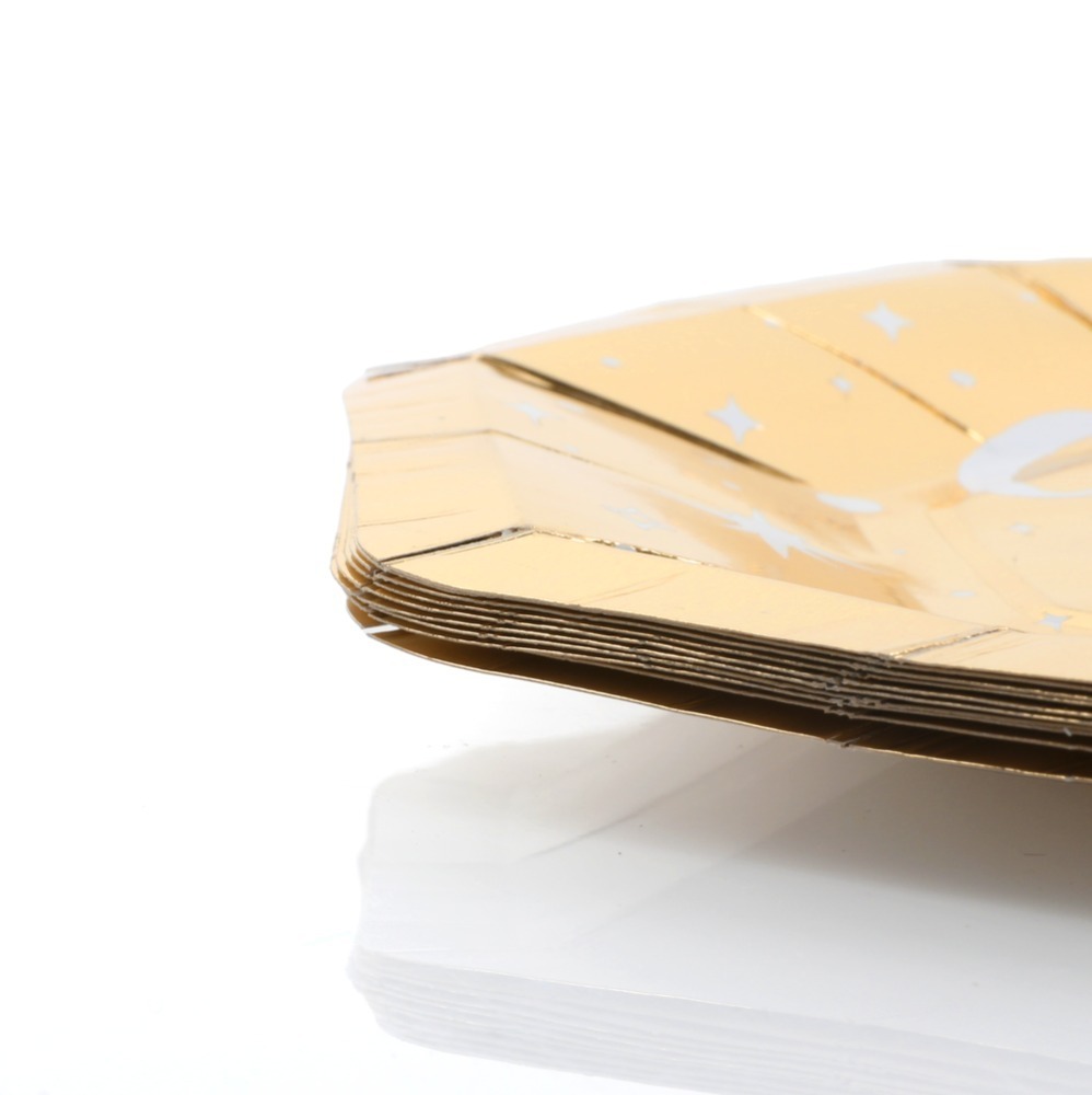 New Years Eve Golden Paper Plates