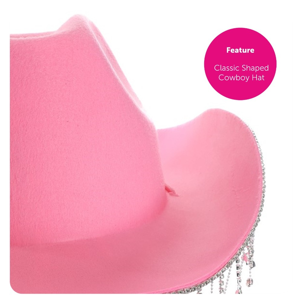 Pink Cowboy Hat with Diamantes