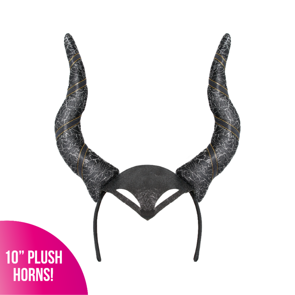 Black Horns on Headband