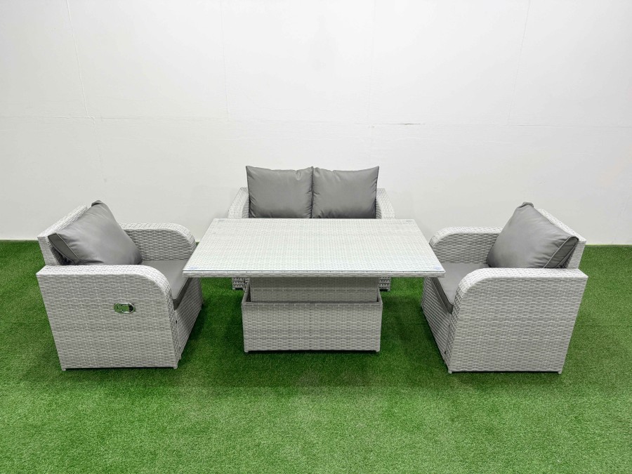 Click to view product details and reviews for Fimous Light Grey Pe Wicker Rattan Garden Furniture Set Sofa Set Reclining Chair Adjustable Lifting Dining Or Coffee Table 4 Seater. Click to view product details and reviews for Fimous Light Grey Pe Wicker Rattan Garden Furniture Set Sofa Set Reclining Chair Adjustable Lifting Dining Or Coffee Table 4 Seater.