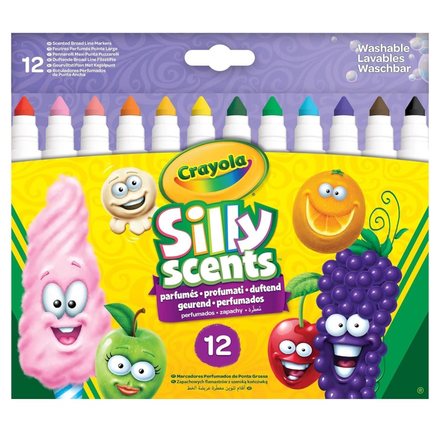 Crayola Pack of 12 Silly Scents Sweet Scented Markers Broad Line