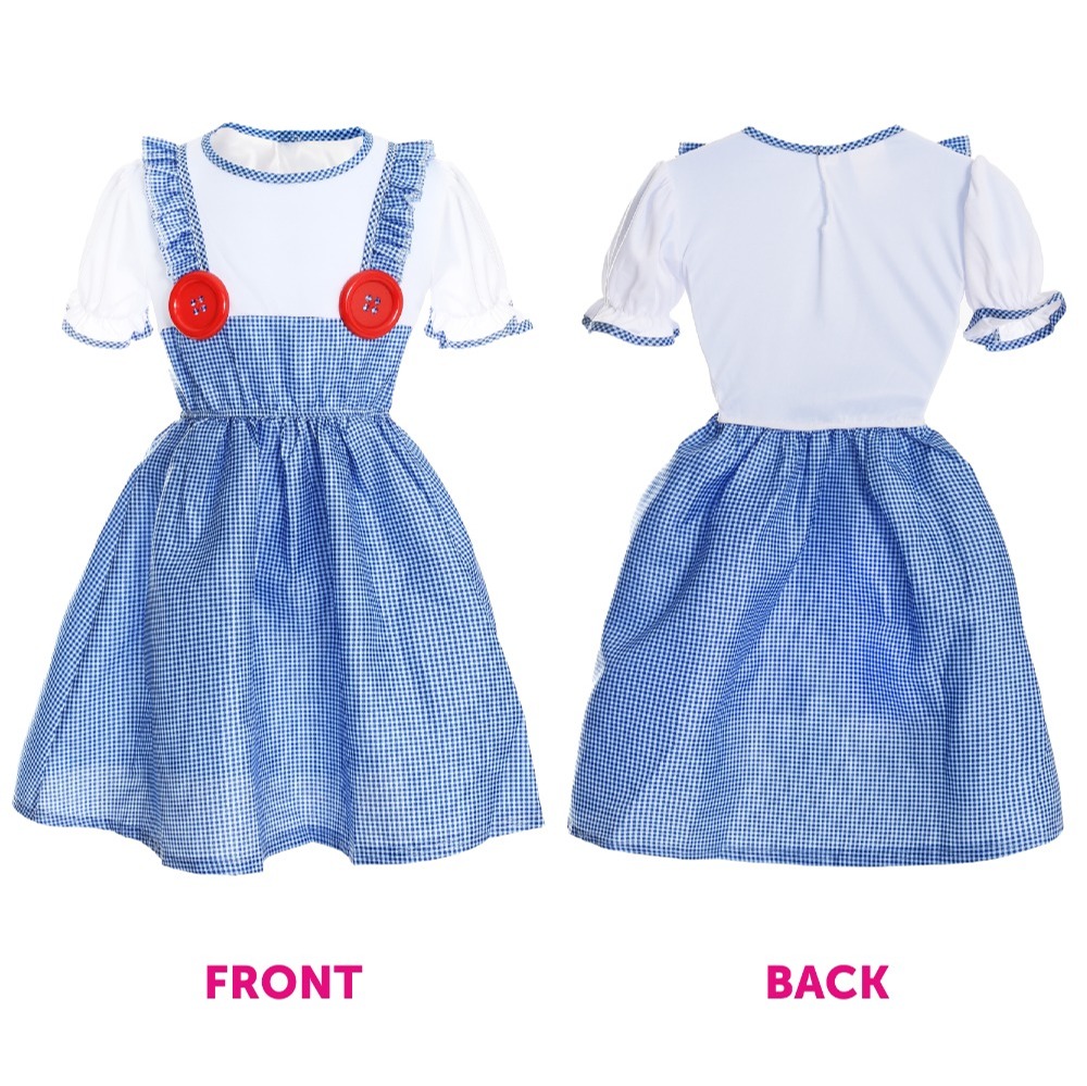 Adults Kansas Girl Costume - Hair Ties & Basket with Dog