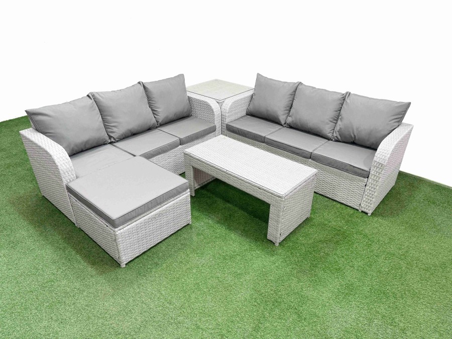 Click to view product details and reviews for Fimous Outdoor Garden Furniture Sets 7 Seater Wicker Rattan Furniture Sofa Sets With Oblong Coffee Table High Back Lounge Sofa Big Footstool Side Tabl. Click to view product details and reviews for Fimous Outdoor Garden Furniture Sets 7 Seater Wicker Rattan Furniture Sofa Sets With Oblong Coffee Table High Back Lounge Sofa Big Footstool Side Tabl.