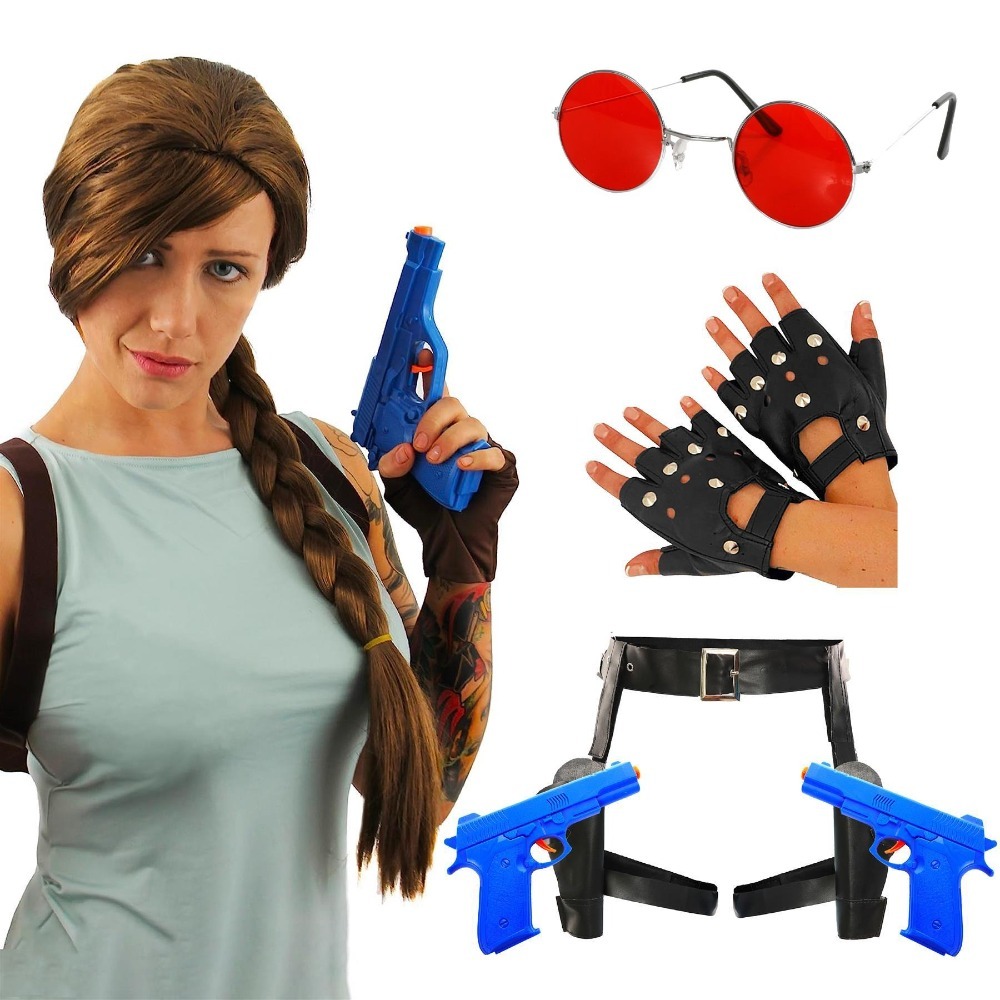 Click to view product details and reviews for Ladies Temple Hunter Accessory Set 4 Pcs Wig Gun Holster Gloves Round Glasses. Click to view product details and reviews for Ladies Temple Hunter Accessory Set 4 Pcs Wig Gun Holster Gloves Round Glasses.