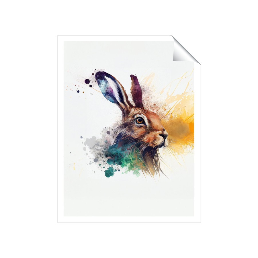 Click to view product details and reviews for Hare Close Up Splashart Art Prints 8 X 10 No Frame.