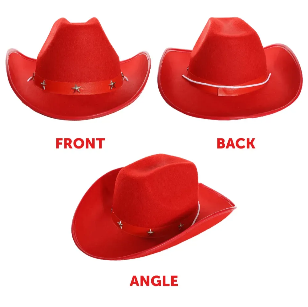 Red Star Studded Cowboy Hat