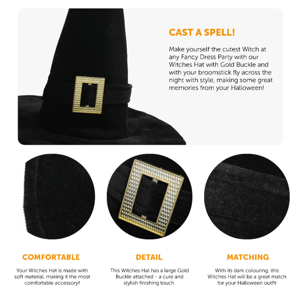 Halloween Black Witches Hat