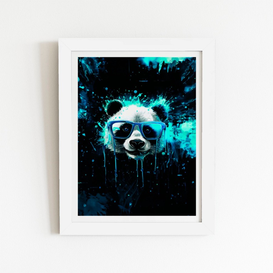 Click to view product details and reviews for Blue Splashart Panda Face Art Prints 12 X 16 Black Frame.