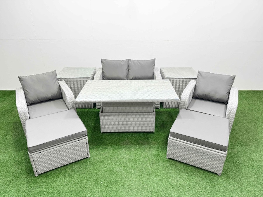 Click to view product details and reviews for Fimous Light Grey Pe Wicker Rattan Garden Furniture Set Sofa Set Reclining Chair Adjustable Lifting Dining Or Coffee Table 6 Seater 2 Big Stools 2 Sid. Click to view product details and reviews for Fimous Light Grey Pe Wicker Rattan Garden Furniture Set Sofa Set Reclining Chair Adjustable Lifting Dining Or Coffee Table 6 Seater 2 Big Stools 2 Sid.
