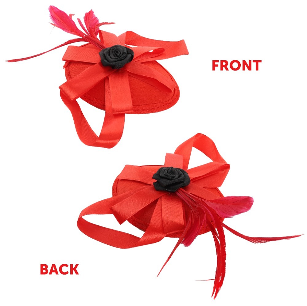 Red Fascinator Headpiece