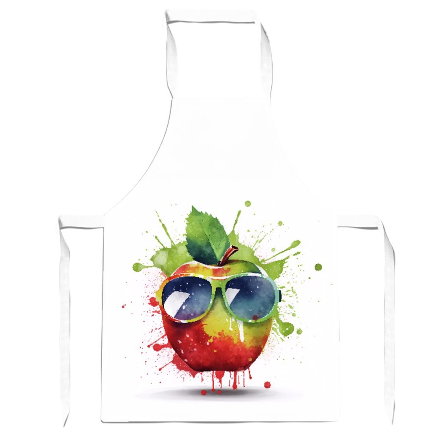 Click to view product details and reviews for Apple In Glasses Splashart Apron Adult.