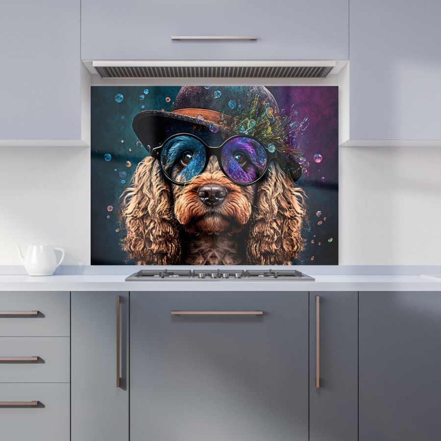 Click to view product details and reviews for Cockapoo Dog Face Splashart Kitchen Splashback W595mm X H745mm.