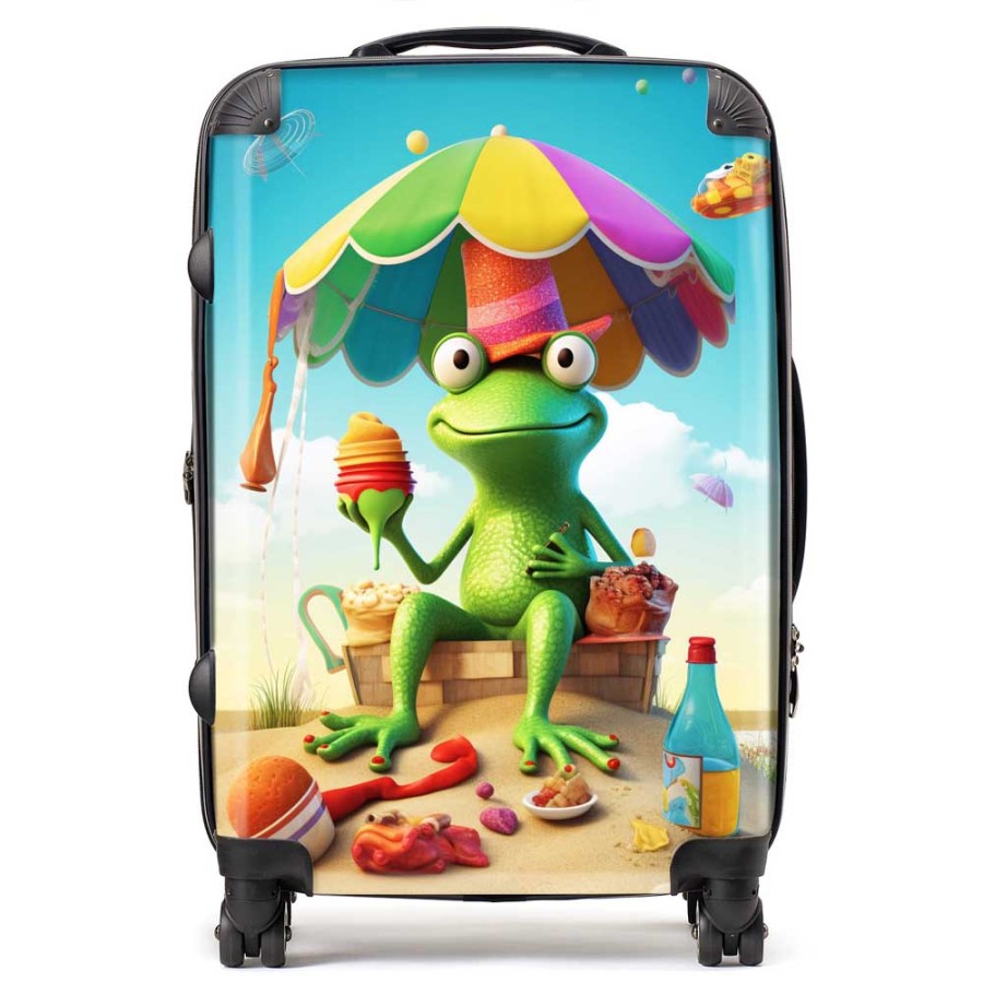 Click to view product details and reviews for Frog On A Beach Holiday Suitcase Medium.