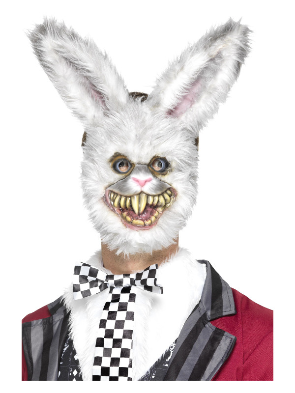 Click to view product details and reviews for White Rabbit Mask White Eva With Fur.