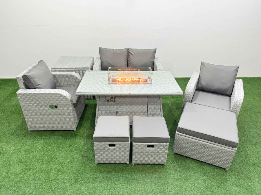 Click to view product details and reviews for Fimous Light Grey Pe Wicker Rattan Garden Furniture Set Sofa Set Reclining Chair Firepit Dining Table 7 Seater 3 Stools Side Table. Click to view product details and reviews for Fimous Light Grey Pe Wicker Rattan Garden Furniture Set Sofa Set Reclining Chair Firepit Dining Table 7 Seater 3 Stools Side Table.