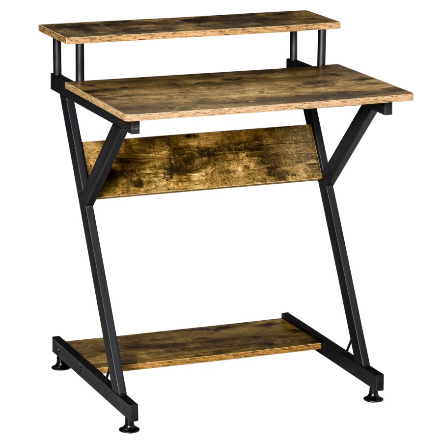 Click to view product details and reviews for Homcom Home Office Computer Desk W Storage Gaming Writing Table 70cm Brown.
