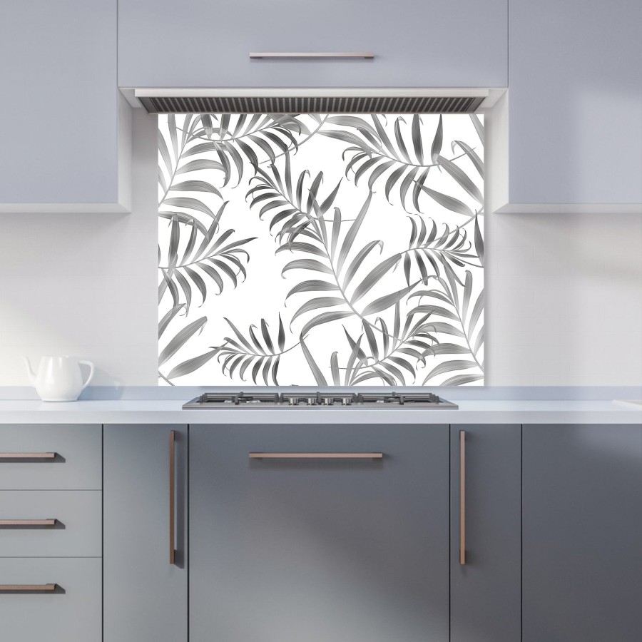 Hawaiian Style Palm Leaves Kitchen Splashback