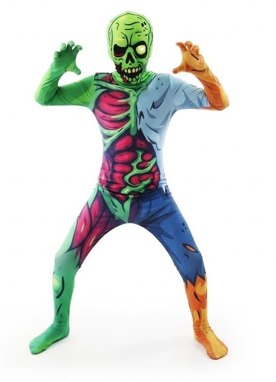 Click to view product details and reviews for A2z 4 Kids Boys Girls Toxic Zombie Halloween Costume Scary Skeleton Bodysuit 12 14 Years Toxic Zombie.