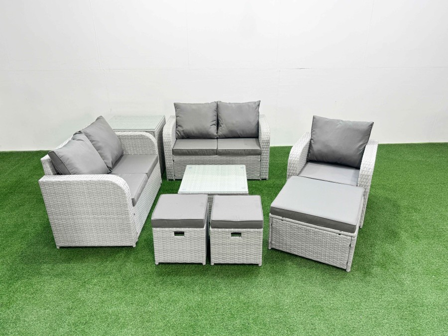 Click to view product details and reviews for Fimous High Back Poly Rattan Garden Furniture Set With Reclining Chair Loveseat Sofa Square Coffee Table Indoor Outdoor Patio Set 3 Stools Side Table. Click to view product details and reviews for Fimous High Back Poly Rattan Garden Furniture Set With Reclining Chair Loveseat Sofa Square Coffee Table Indoor Outdoor Patio Set 3 Stools Side Table.