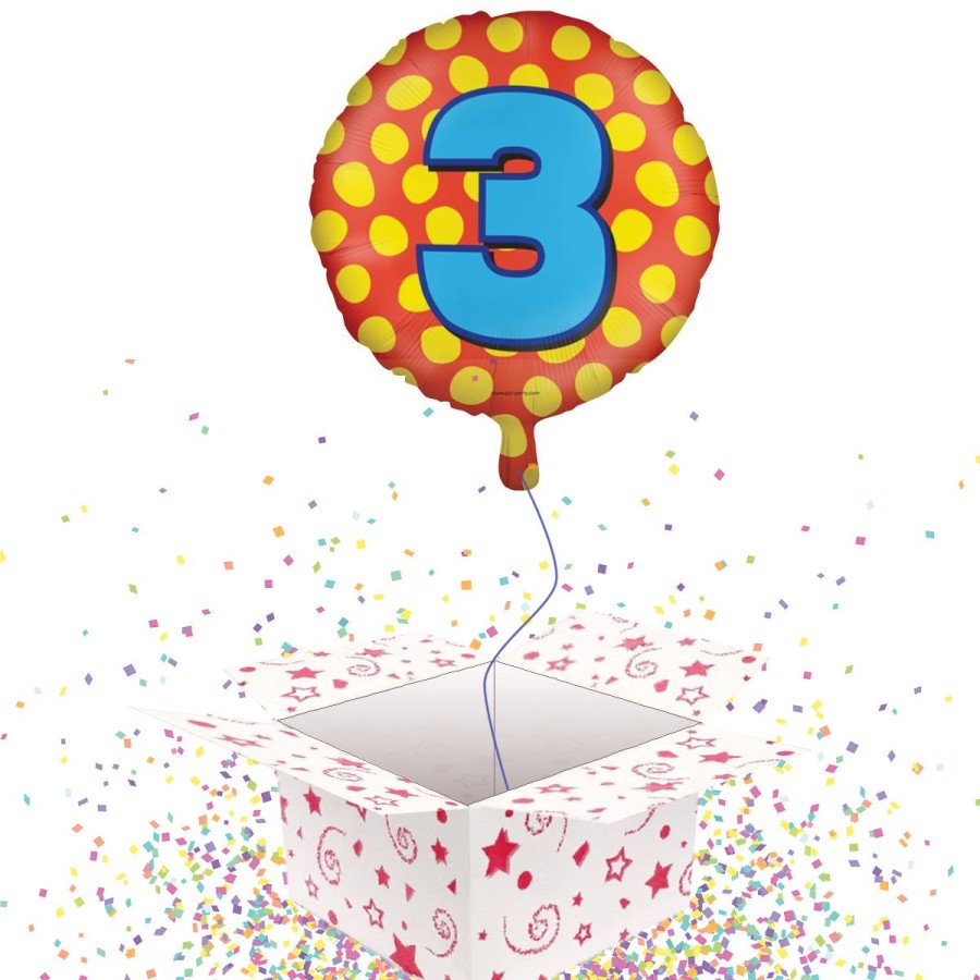 Click to view product details and reviews for 3rd Birthday Colourful Foil Balloon 46cm Balloon In A Box.