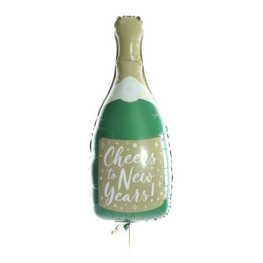 22" Champagne Bottle New Years Foil Balloon