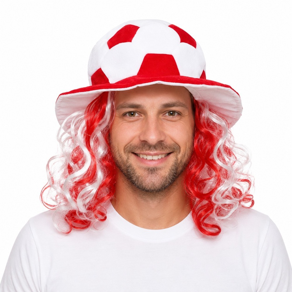 England Football Hat with Hair